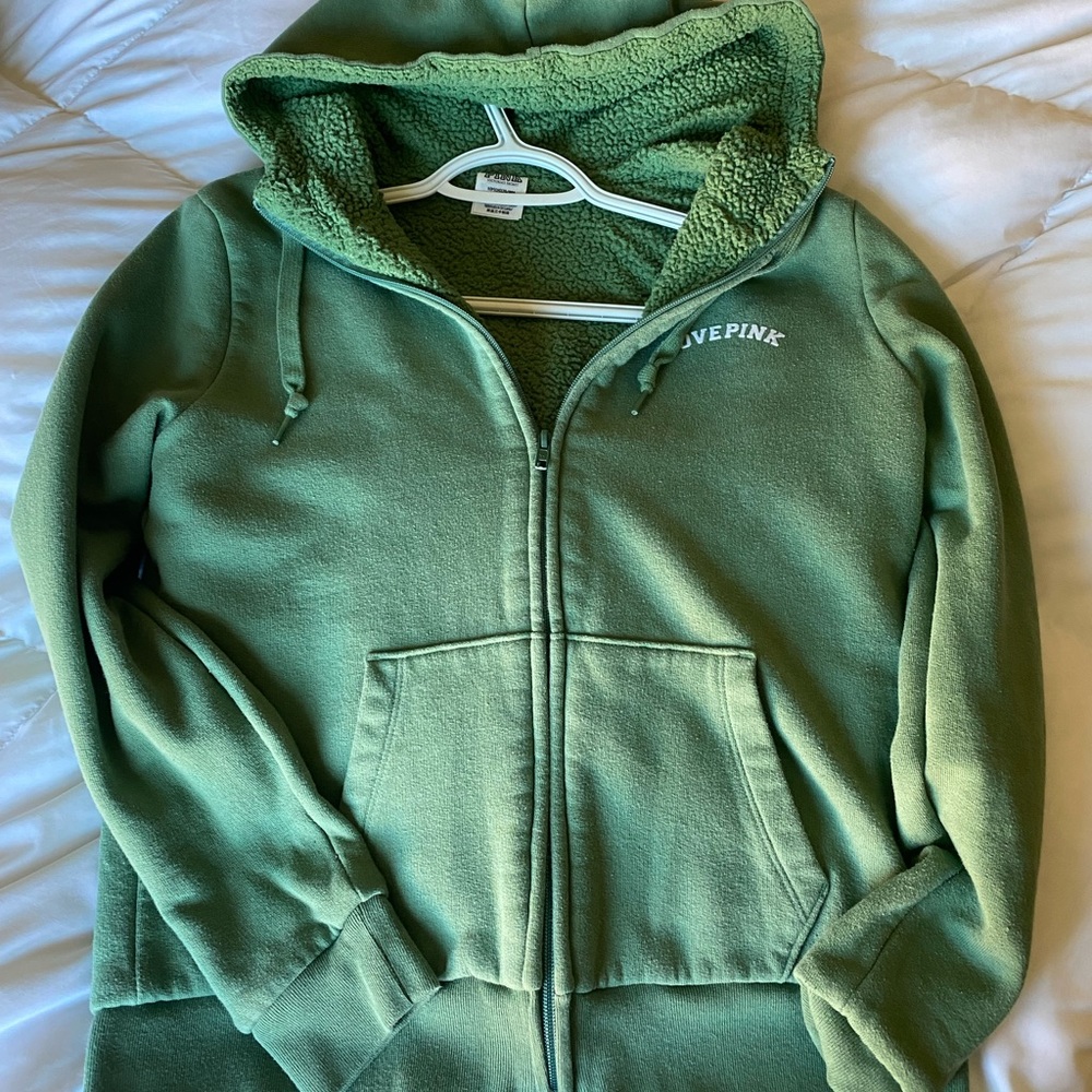 PINK Sherpa zip up